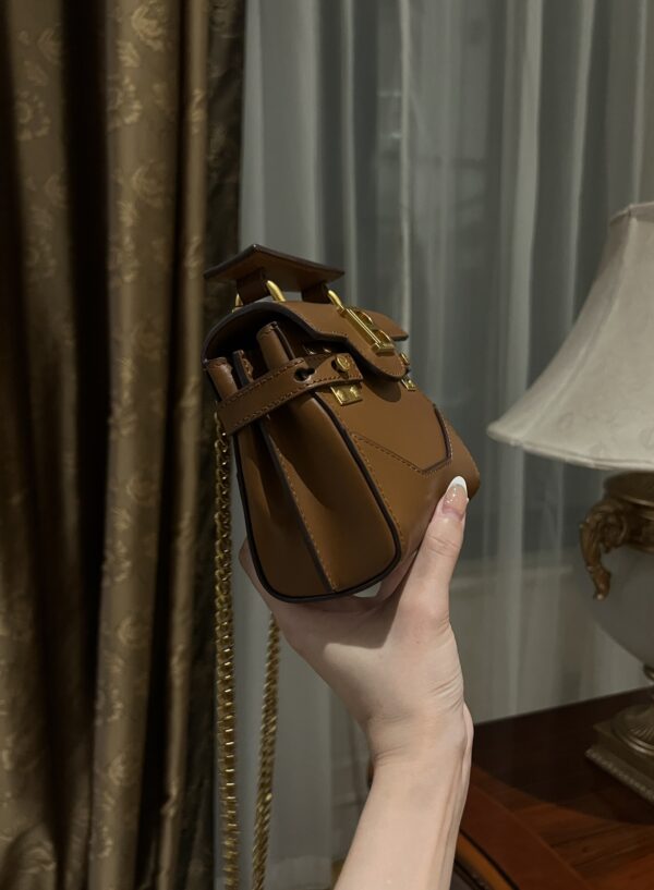 Balmain original single cowhide genuine leather mini  Women's Bag-10cm  with original box free shipping