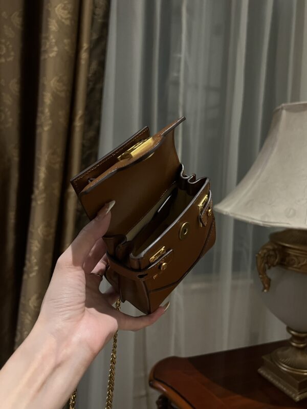 Balmain original single cowhide genuine leather mini  Women's Bag-10cm  with original box free shipping