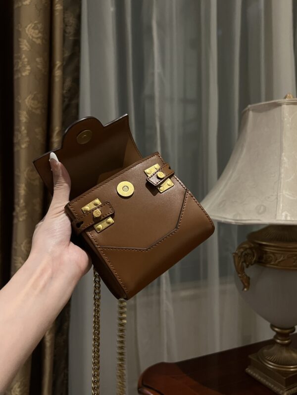 Balmain original single cowhide genuine leather mini  Women's Bag-10cm  with original box free shipping