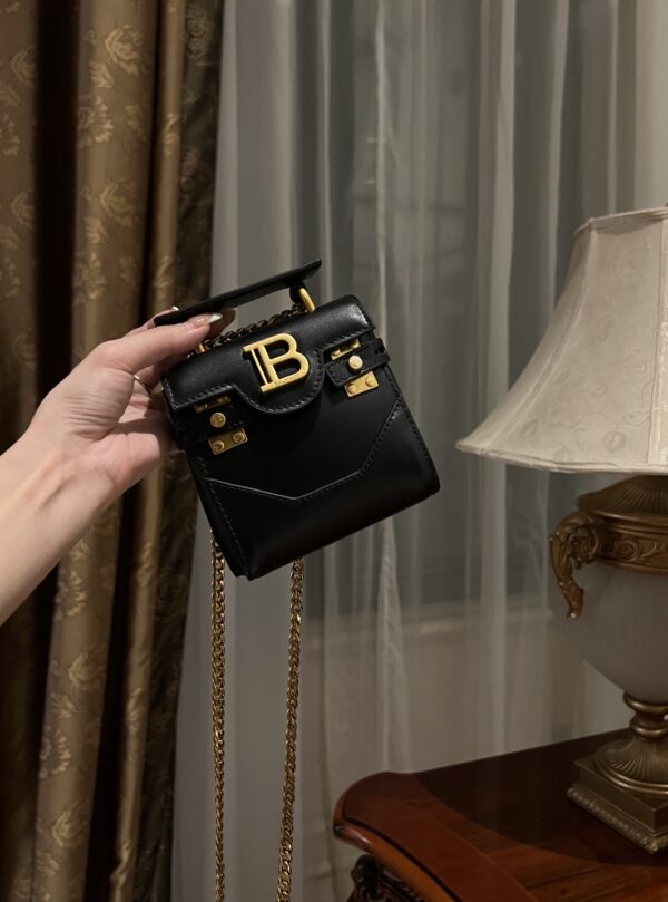 Balmain original single cowhide genuine leather mini  Women's Bag-10cm  with original box free shipping