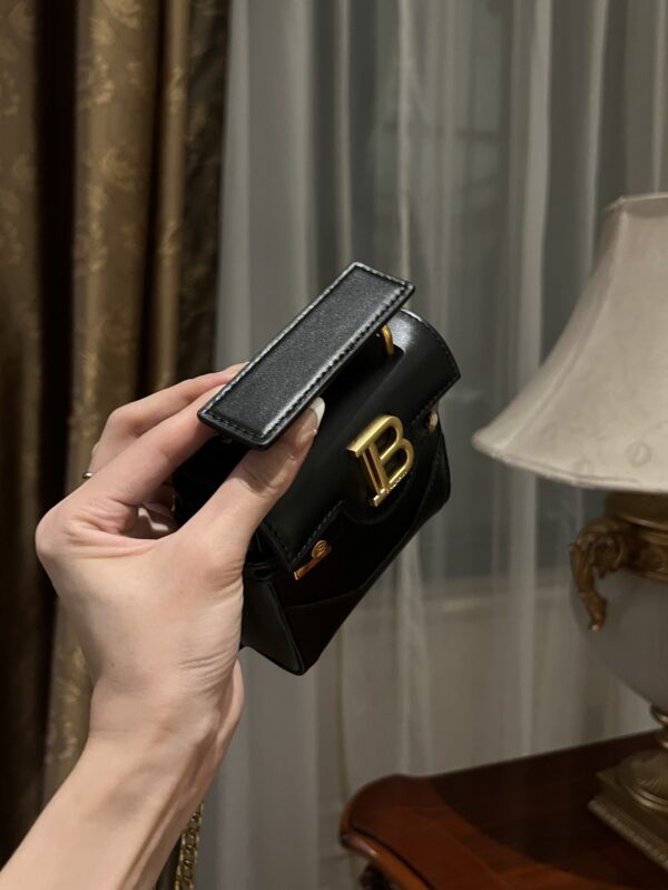 Balmain original single cowhide genuine leather mini  Women's Bag-10cm  with original box free shipping