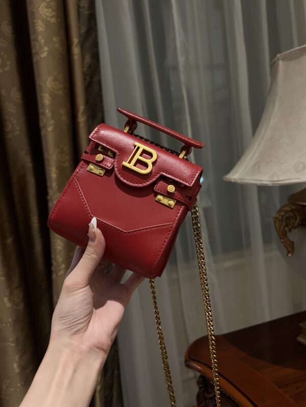 Balmain original single cowhide genuine leather mini  Women's Bag-10cm  with original box free shipping