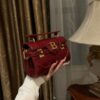 Balmain original single cowhide genuine leather crocodile pattern  Women's Bag-19cm with original box free shipping