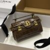 Balmain original single cowhide genuine leather crocodile pattern  Women's Bag-19cm with original box free shipping