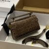 Balmain original single cowhide genuine leather crocodile pattern  Women's Bag-19cm with original box free shipping