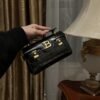 Balmain original single cowhide genuine leather crocodile pattern  Women's Bag-19cm with original box free shipping