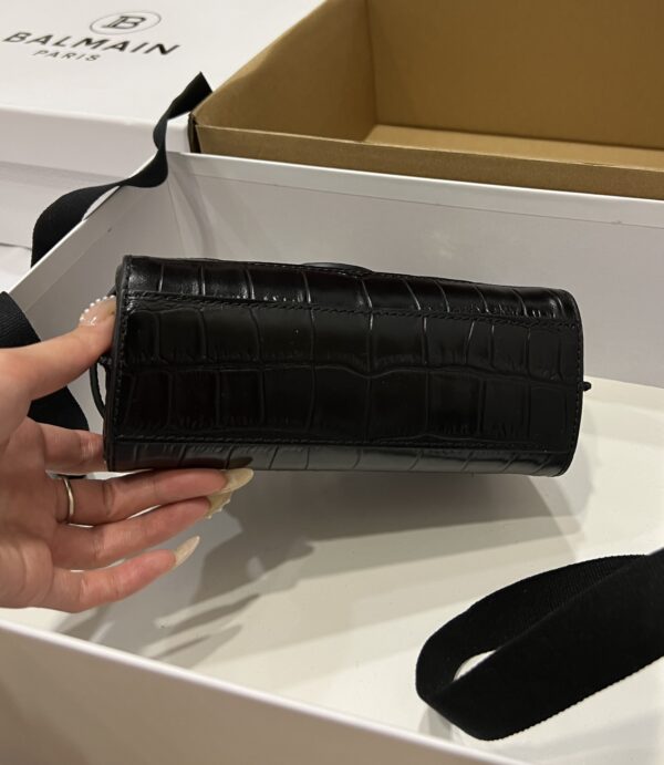 Balmain original single cowhide genuine leather crocodile pattern  Women's Bag-19cm with original box free shipping