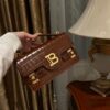 Balmain original single cowhide genuine leather crocodile pattern  Women's Bag-23cm with original box free shipping