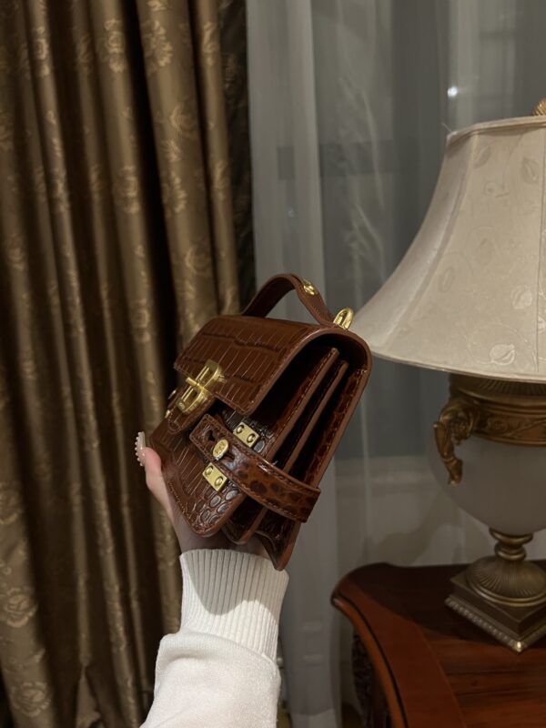 Balmain original single cowhide genuine leather crocodile pattern  Women's Bag-23cm with original box free shipping