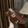 Balmain original single cowhide genuine leather crocodile pattern  Women's Bag-23cm with original box free shipping