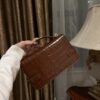 Balmain original single cowhide genuine leather crocodile pattern  Women's Bag-23cm with original box free shipping