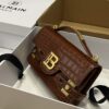 Balmain original single cowhide genuine leather crocodile pattern  Women's Bag-23cm with original box free shipping