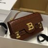 Balmain original single cowhide genuine leather crocodile pattern  Women's Bag-23cm with original box free shipping