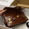 Balmain original single cowhide genuine leather crocodile pattern  Women's Bag-23cm with original box free shipping