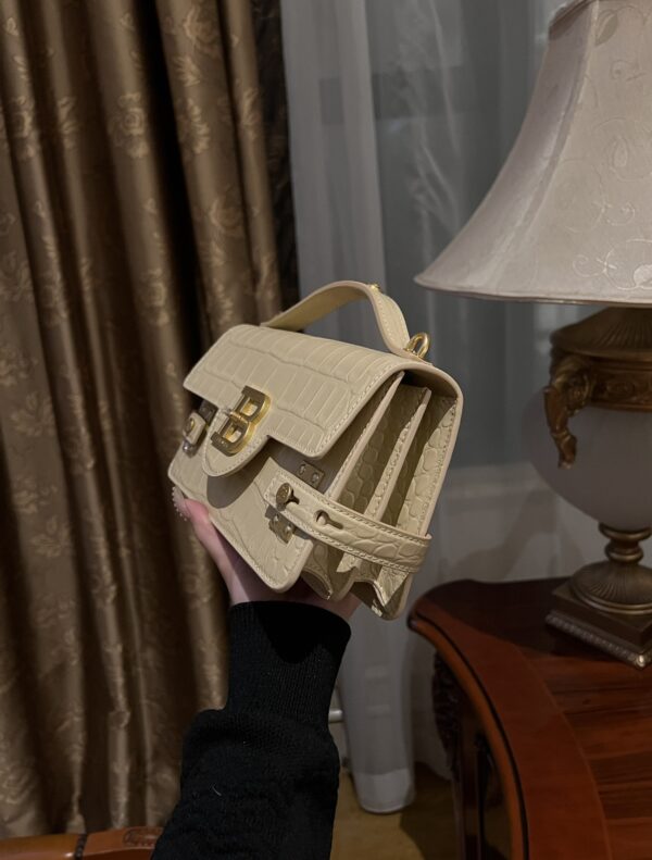 Balmain original single cowhide genuine leather crocodile pattern  Women's Bag-23cm with original box free shipping