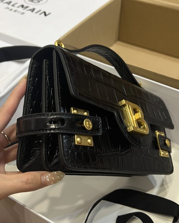 Balmain original single cowhide genuine leather crocodile pattern  Women's Bag-23cm with original box free shipping