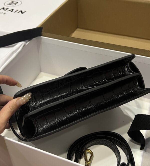 Balmain original single cowhide genuine leather crocodile pattern  Women's Bag-23cm with original box free shipping