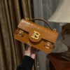 Balmain original single cowhide genuine leather crocodile pattern  Women's Bag-23cm with original box free shipping