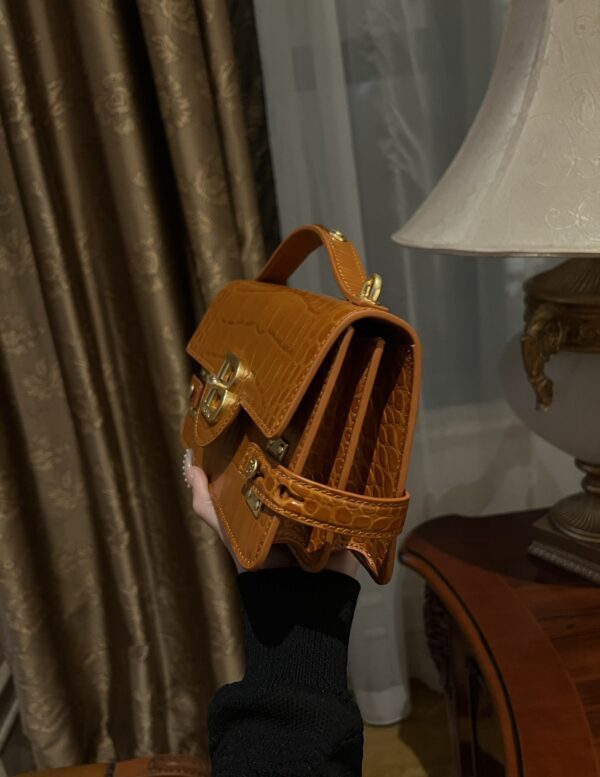 Balmain original single cowhide genuine leather crocodile pattern  Women's Bag-23cm with original box free shipping