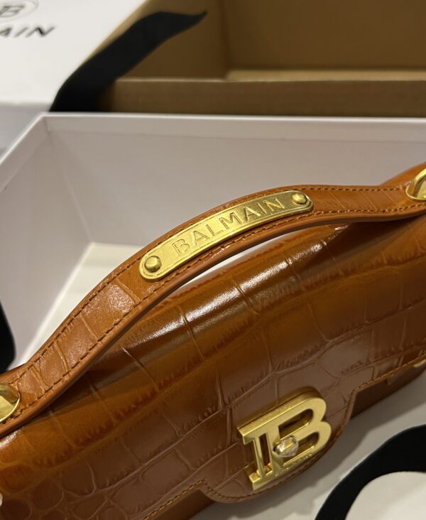 Balmain original single cowhide genuine leather crocodile pattern  Women's Bag-23cm with original box free shipping