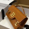Balmain original single cowhide genuine leather crocodile pattern  Women's Bag-23cm with original box free shipping
