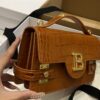 Balmain original single cowhide genuine leather crocodile pattern  Women's Bag-23cm with original box free shipping