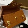 Balmain original single cowhide genuine leather crocodile pattern  Women's Bag-23cm with original box free shipping