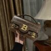 Balmain original single cowhide genuine leather crocodile pattern  Women's Bag-23cm with original box free shipping