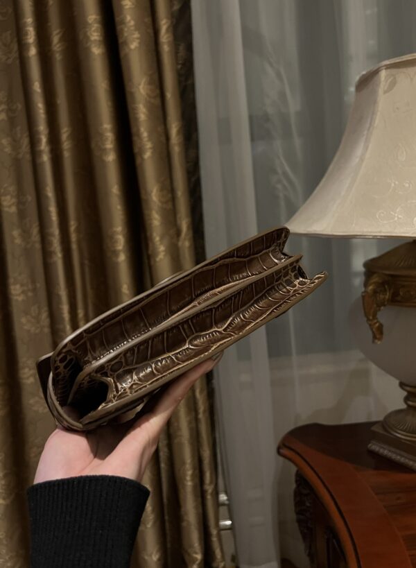 Balmain original single cowhide genuine leather crocodile pattern  Women's Bag-23cm with original box free shipping