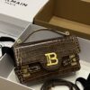 Balmain original single cowhide genuine leather crocodile pattern  Women's Bag-23cm with original box free shipping