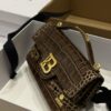 Balmain original single cowhide genuine leather crocodile pattern  Women's Bag-23cm with original box free shipping