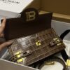 Balmain original single cowhide genuine leather crocodile pattern  Women's Bag-23cm with original box free shipping