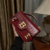 Balmain original single cowhide genuine leather crocodile pattern  Women's Bag-23cm with original box free shipping