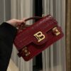 Balmain original single cowhide genuine leather crocodile pattern  Women's Bag-23cm with original box free shipping
