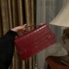 Balmain original single cowhide genuine leather crocodile pattern  Women's Bag-23cm with original box free shipping