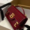 Balmain original single cowhide genuine leather crocodile pattern  Women's Bag-23cm with original box free shipping