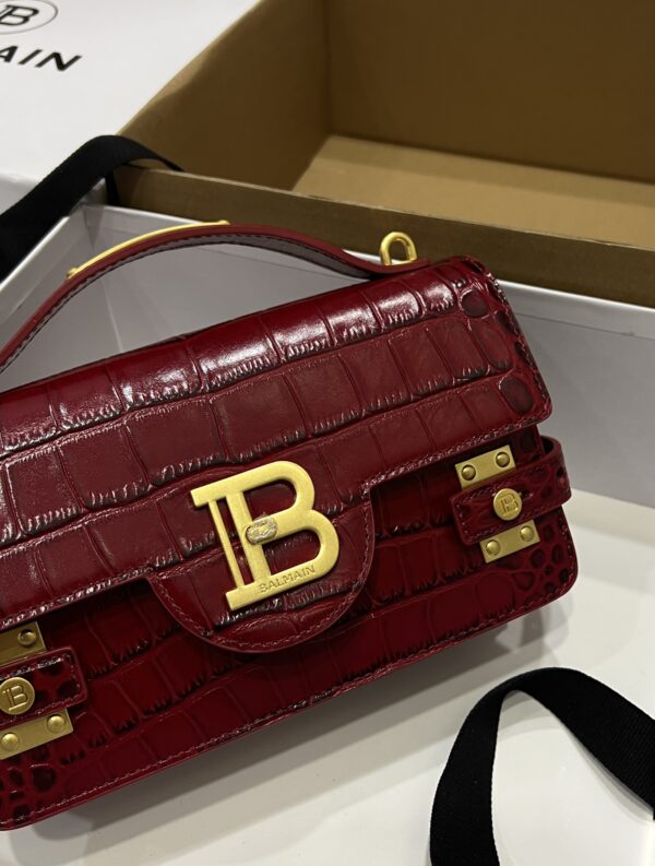 Balmain original single cowhide genuine leather crocodile pattern  Women's Bag-23cm with original box free shipping