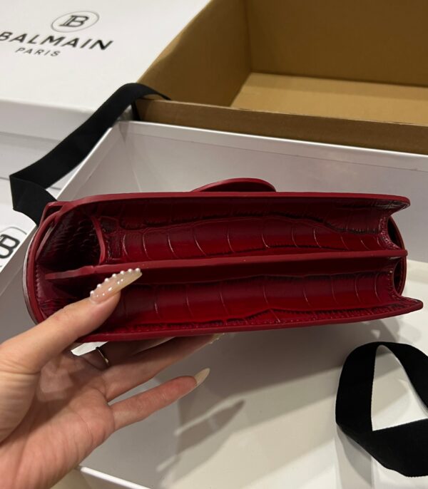 Balmain original single cowhide genuine leather crocodile pattern  Women's Bag-23cm with original box free shipping