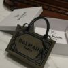 Balmain original Canvas print with leather patchwork pattern  Women's Bag-26cm with original box free shipping