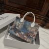 Balmain original Canvas print with leather patchwork pattern  Women's Bag-26cm with original box free shipping