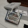 Balmain original Canvas print with leather patchwork pattern  Women's Bag-26cm with original box free shipping