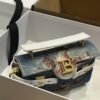 Balmain original Canvas print with leather patchwork pattern  Women's Bag-19cm with original box free shipping