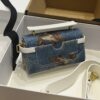 Balmain original Canvas print with leather patchwork pattern  Women's Bag-19cm with original box free shipping