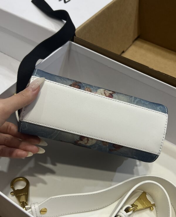 Balmain original Canvas print with leather patchwork pattern  Women's Bag-19cm with original box free shipping