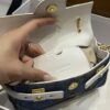 Balmain original Canvas print with leather patchwork pattern  Women's Bag-19cm with original box free shipping