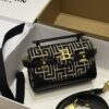 Balmain original Canvas print with leather patchwork pattern  Women's Bag-19cm with original box free shipping