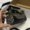 Balmain original Canvas print with leather patchwork pattern  Women's Bag-19cm with original box free shipping