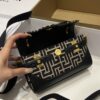 Balmain original Canvas print with leather patchwork pattern  Women's Bag-19cm with original box free shipping
