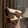 Balmain original Canvas print with leather patchwork pattern  Women's Bag-23cm with original box free shipping