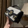Balmain original Canvas print with leather patchwork pattern  Women's Bag-23cm with original box free shipping